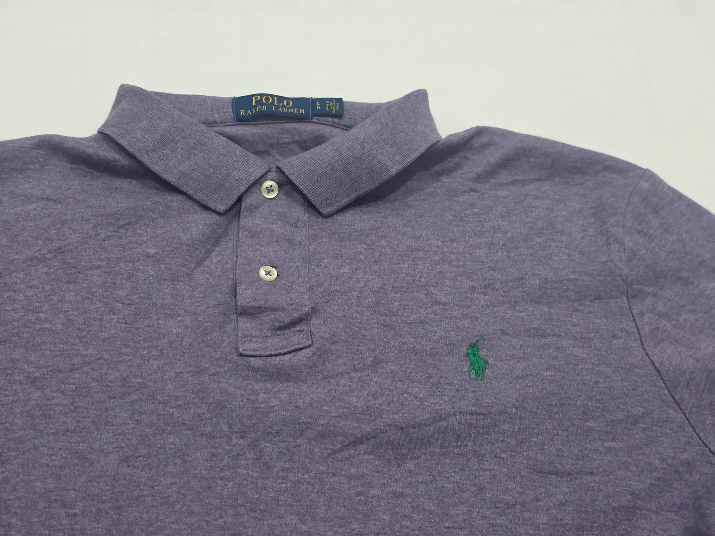 Playera Polo Ralph Lauren Grande L Morada Pony Verde