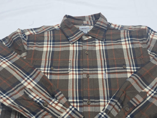 Camisa Gruesa Carhartt Grande L Cuadro Cafe