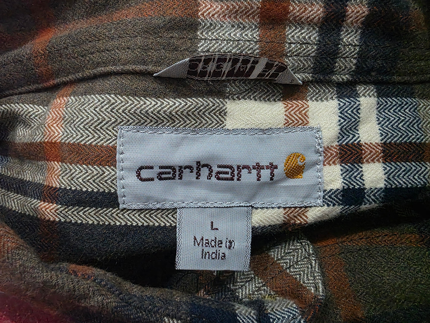Camisa Gruesa Carhartt Grande L Cuadro Cafe