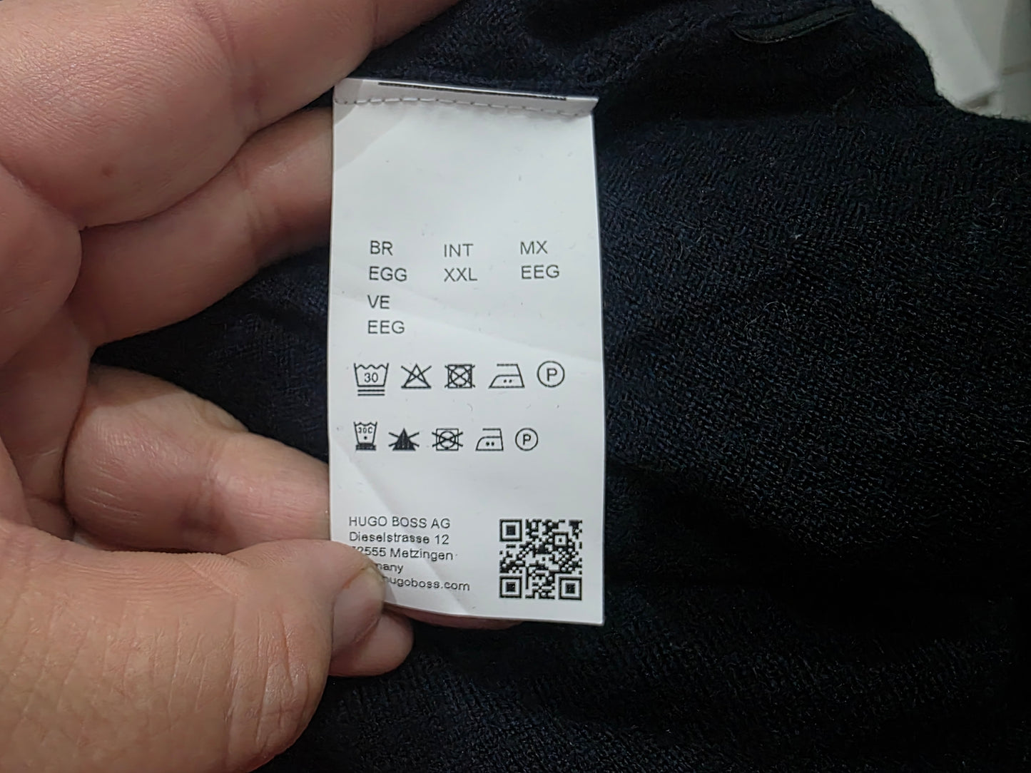 Sueter Hugo Boss 2xl Azul Marino Lana