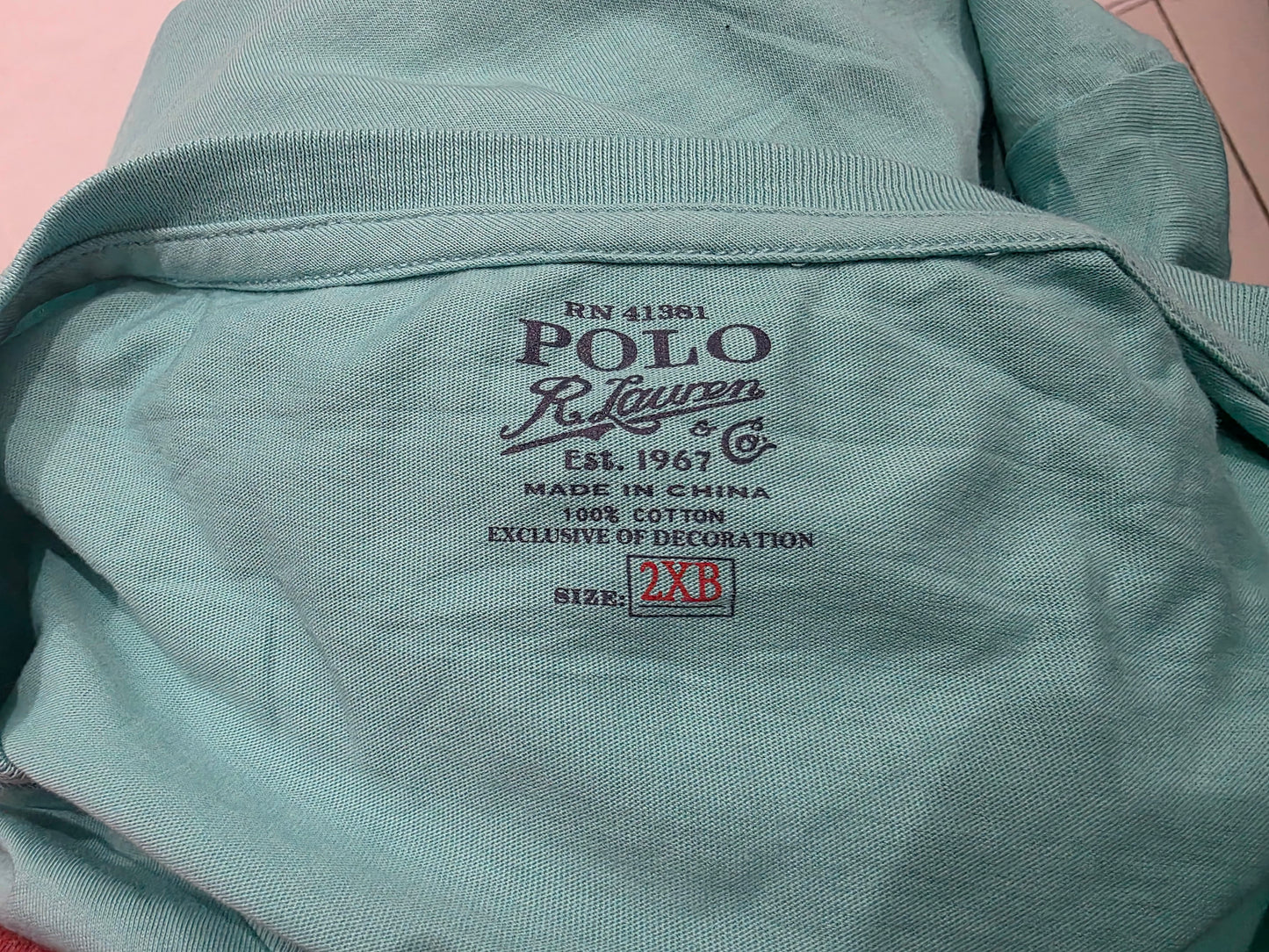 Playera Ralph Lauren 2xb Azul Turquesa Pony Naranja