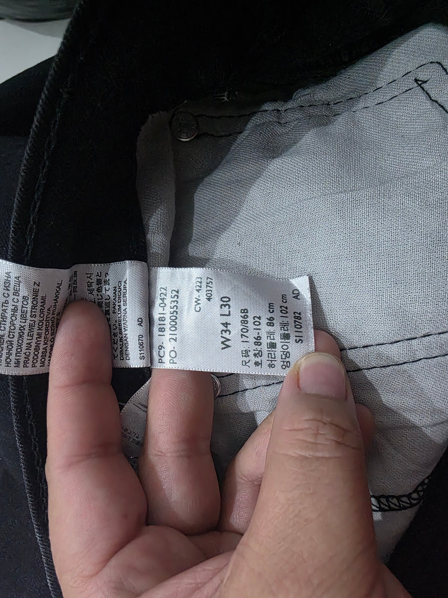 Pantalon Recto Levis 511 34x30 Negro