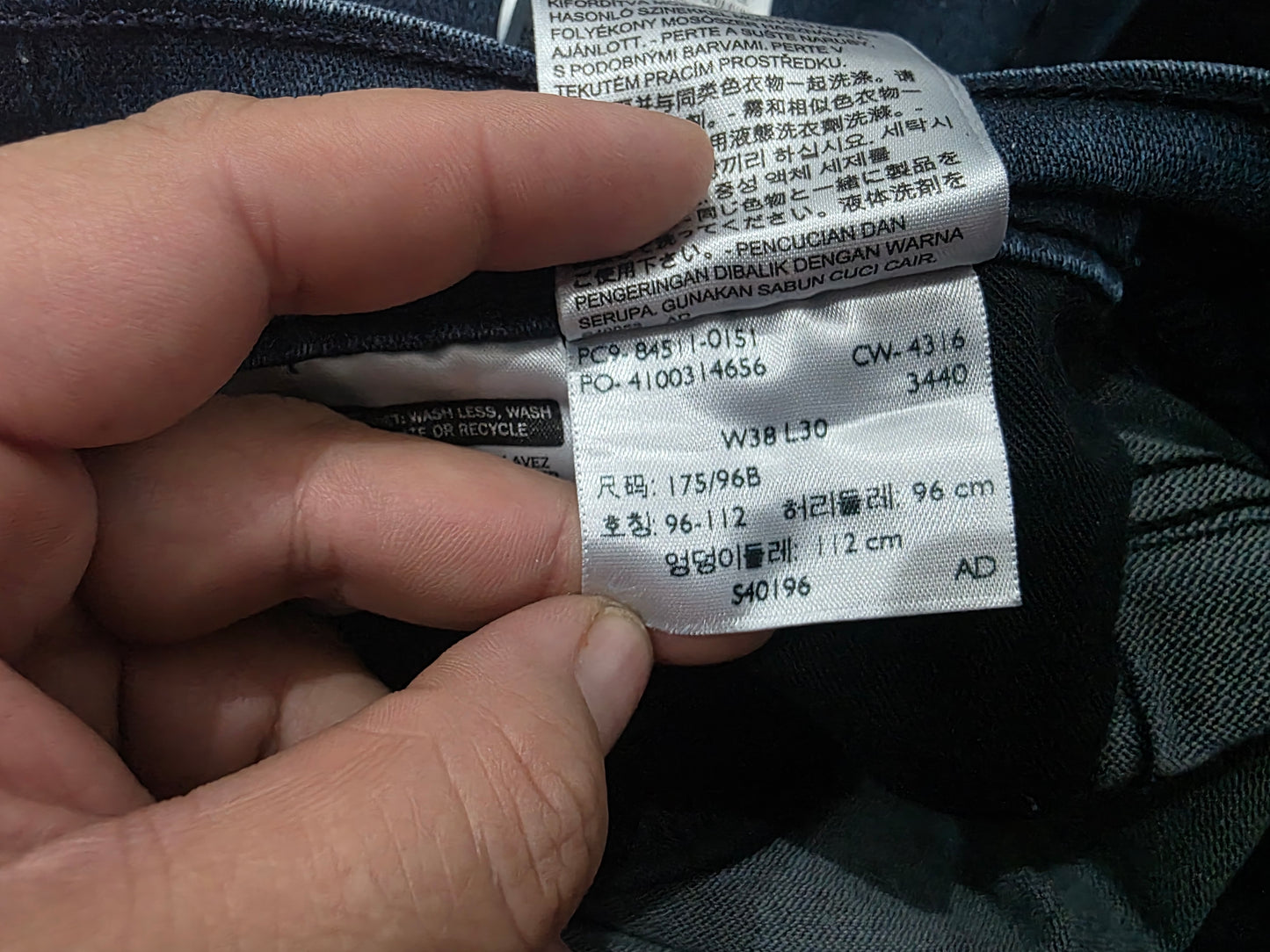 Pantalon Slimfit Levis 511 38x30 Azul