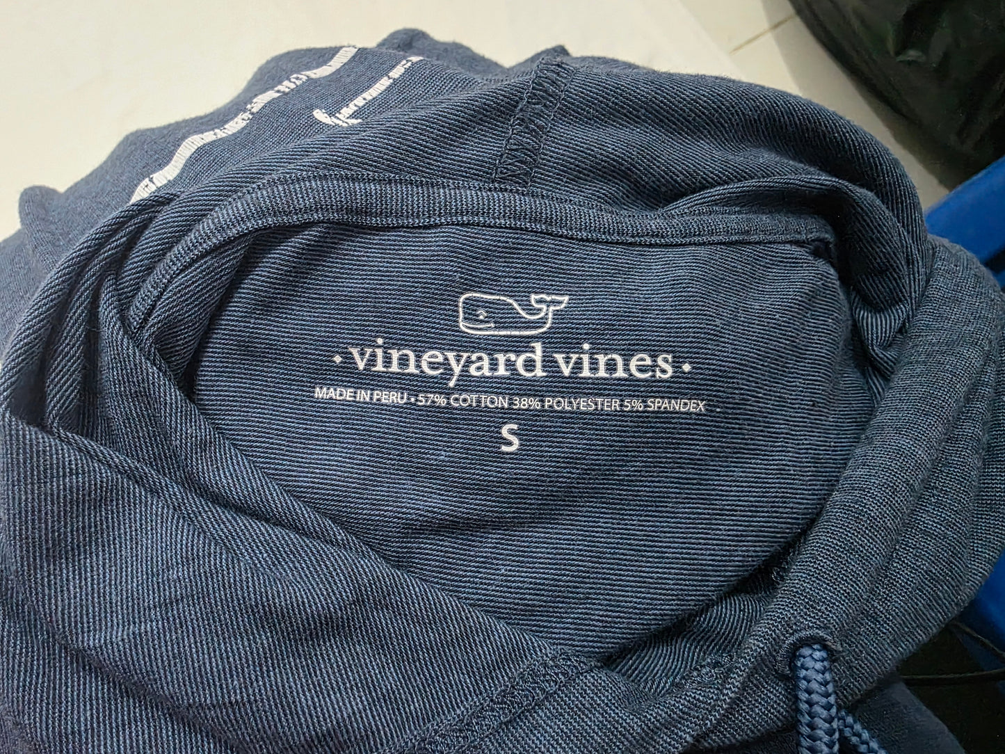 Playera Con Gorro Vineyard Vines Chico S Azul Manga Larga