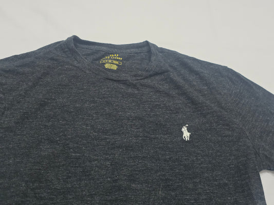 Playera Ralph Lauren Chico S Gris Pony Blanco