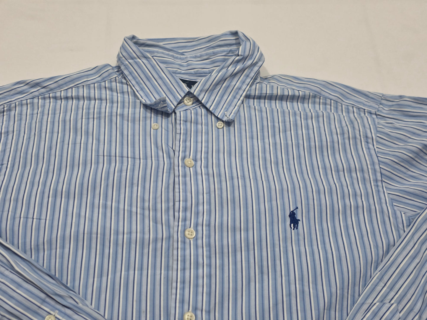 Camisa Classicfit Ralph Lauren Medianam Azul Claro Pony Azul
