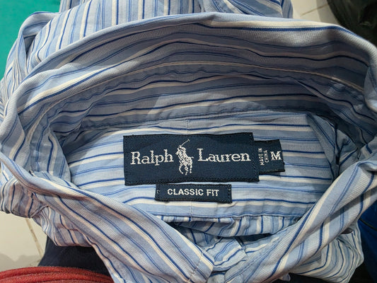 Camisa Classicfit Ralph Lauren Medianam Azul Claro Pony Azul