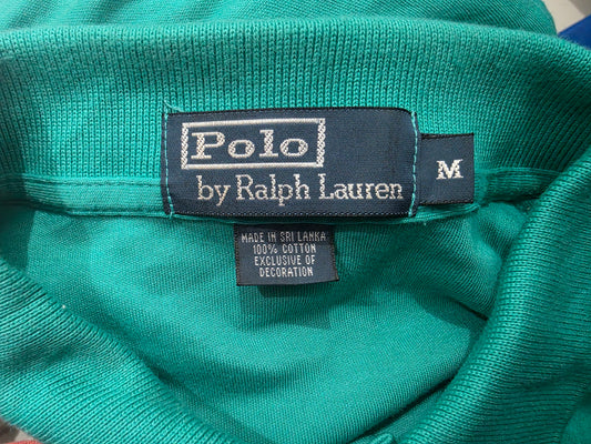 Playera Polo Ralph Lauren Mediana M Turquesa Pony Amarillo
