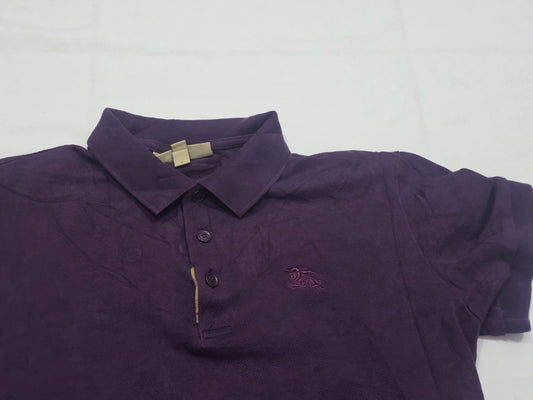Playera Polo Burberry Mediana M Morado Deslavado