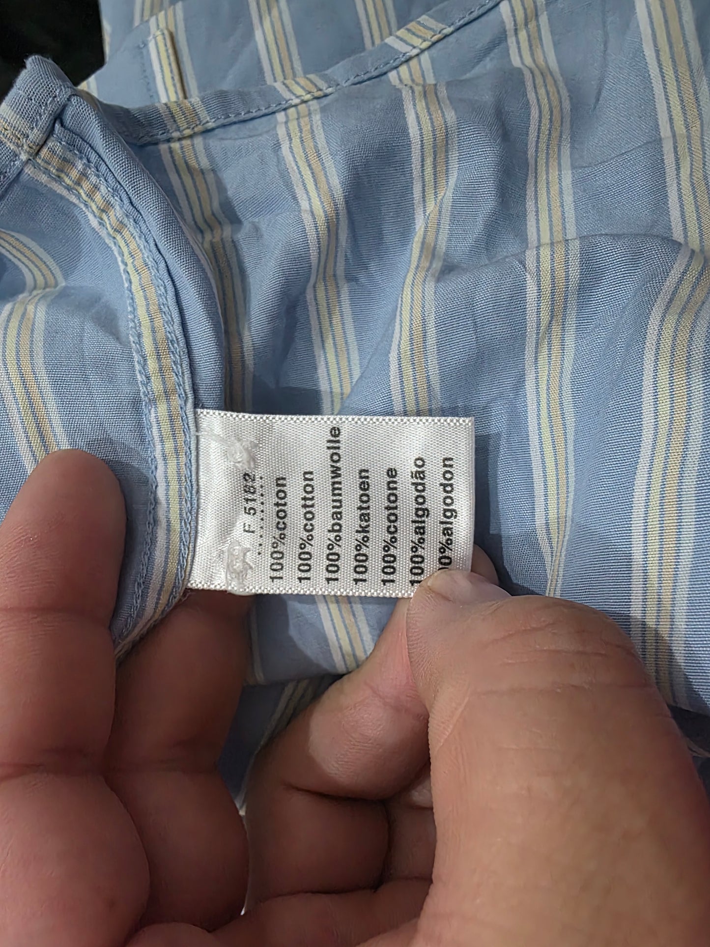 Camisa Lacoste Xgrande Xl Fr 44 Azul Lineas