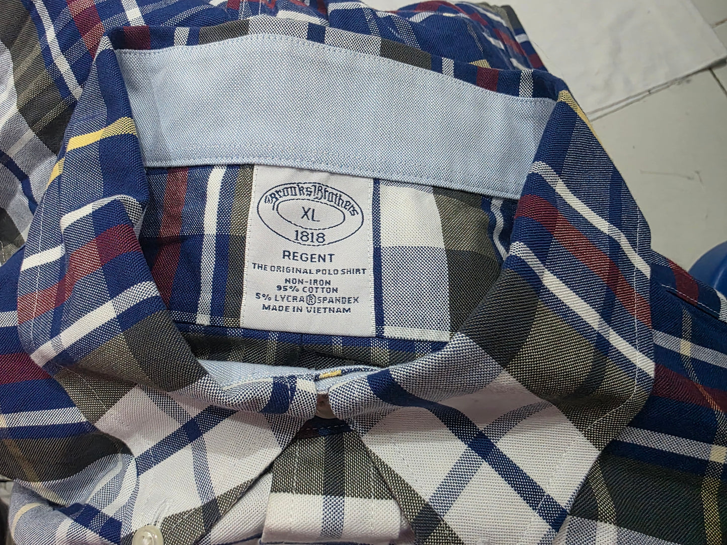 Camisa Brooks Brothers Xgrande Xl Cuadro Azul Verde