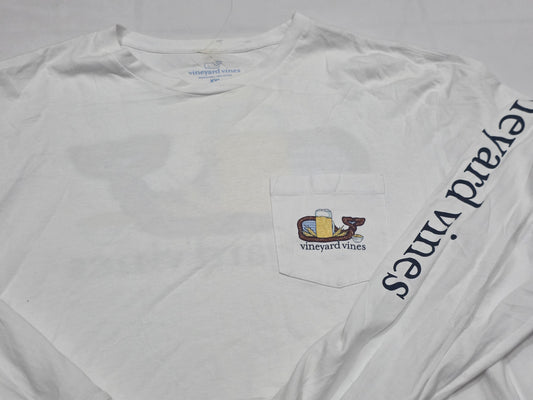 Playera Manga Larga Vineyard Vines Xxl Blanca