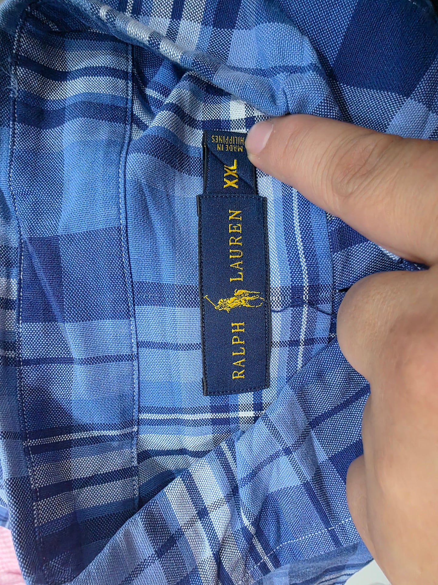 Camisa Ralph Lauren Xxl Cuadro Azul Pony Colores