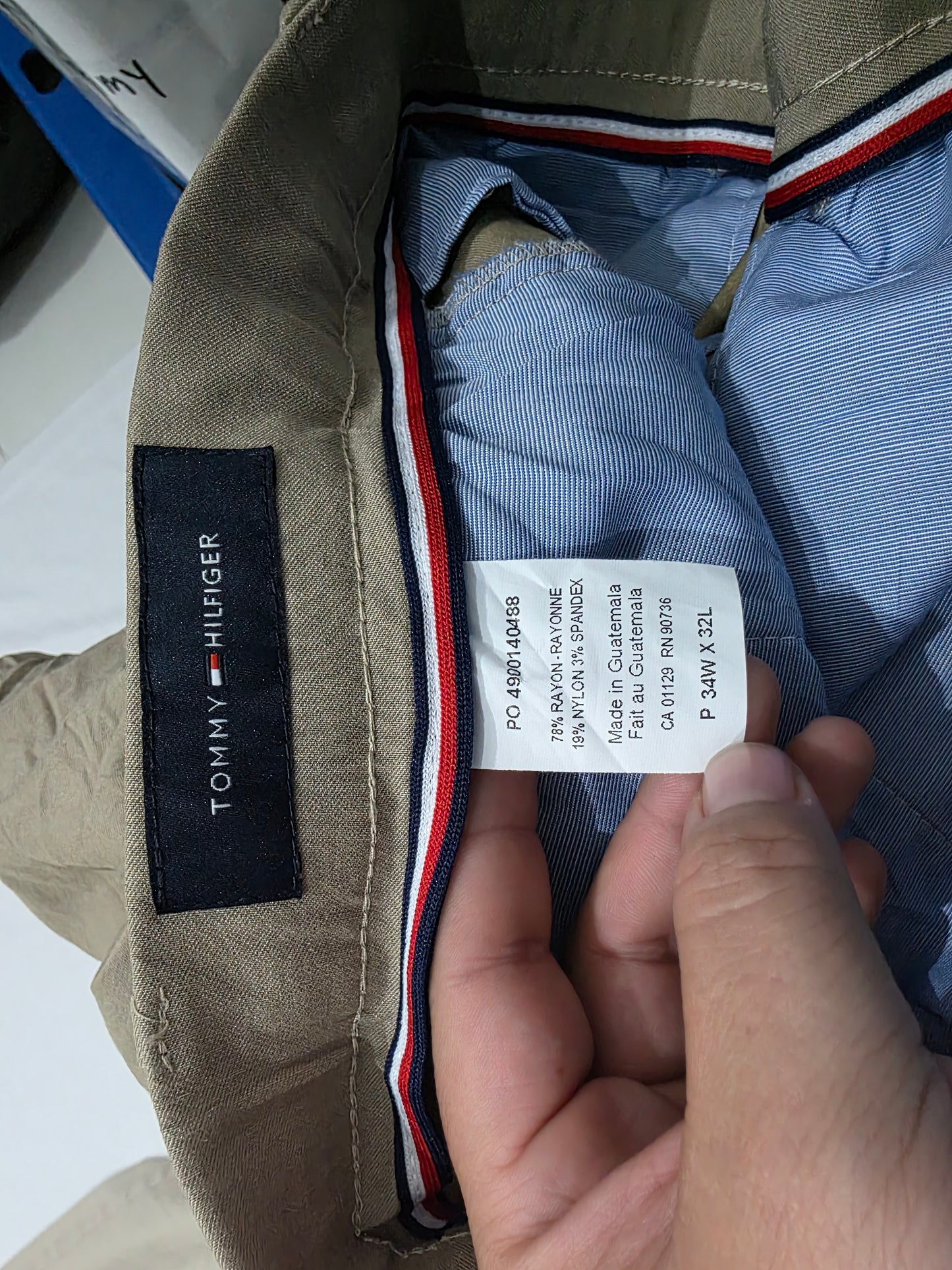 Pantalon Tommy Hilfiger 34x32 Café Slimfit Flex (Usado)