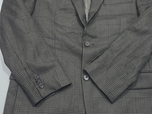 Saco Michael Kors 36s Café Cuadro (Usado)