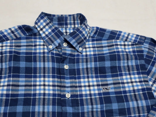 Camisa Vineyard Vines Chico Cuadro Azul Whale Shirt (Usado)
