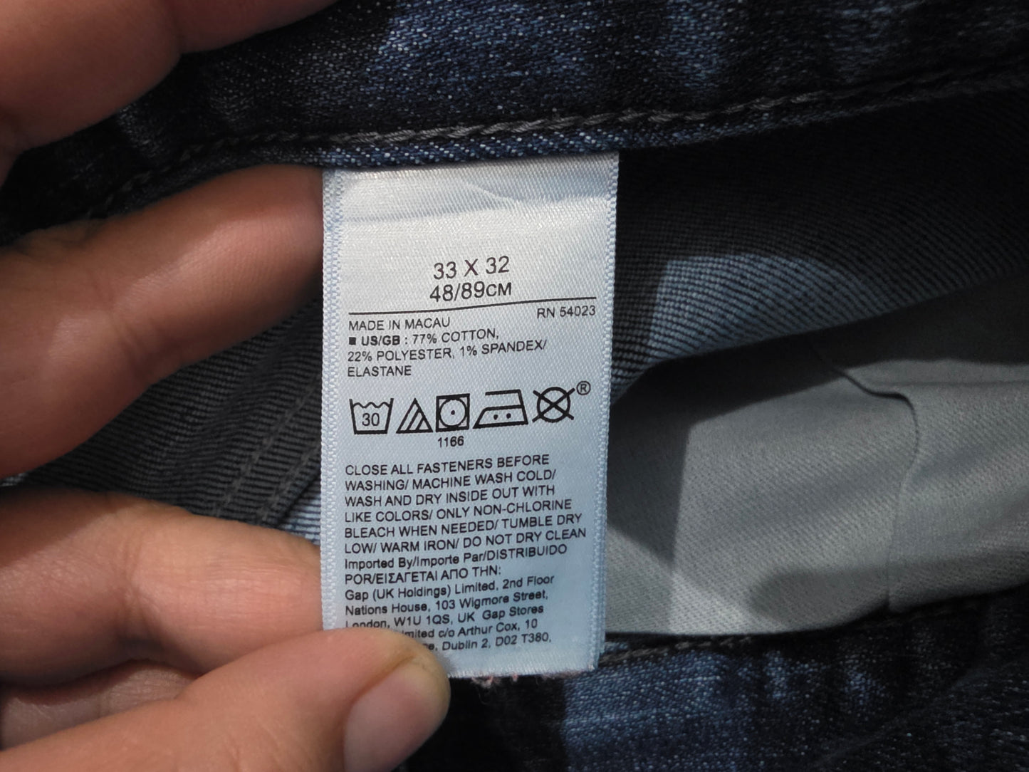 Pantalon Athletic Tapared Fit Banana Republic 33x32 Azul (Usado)