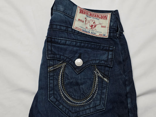 Pantalon Rainbow Ricky True Religion 34 Azul (Usado)
