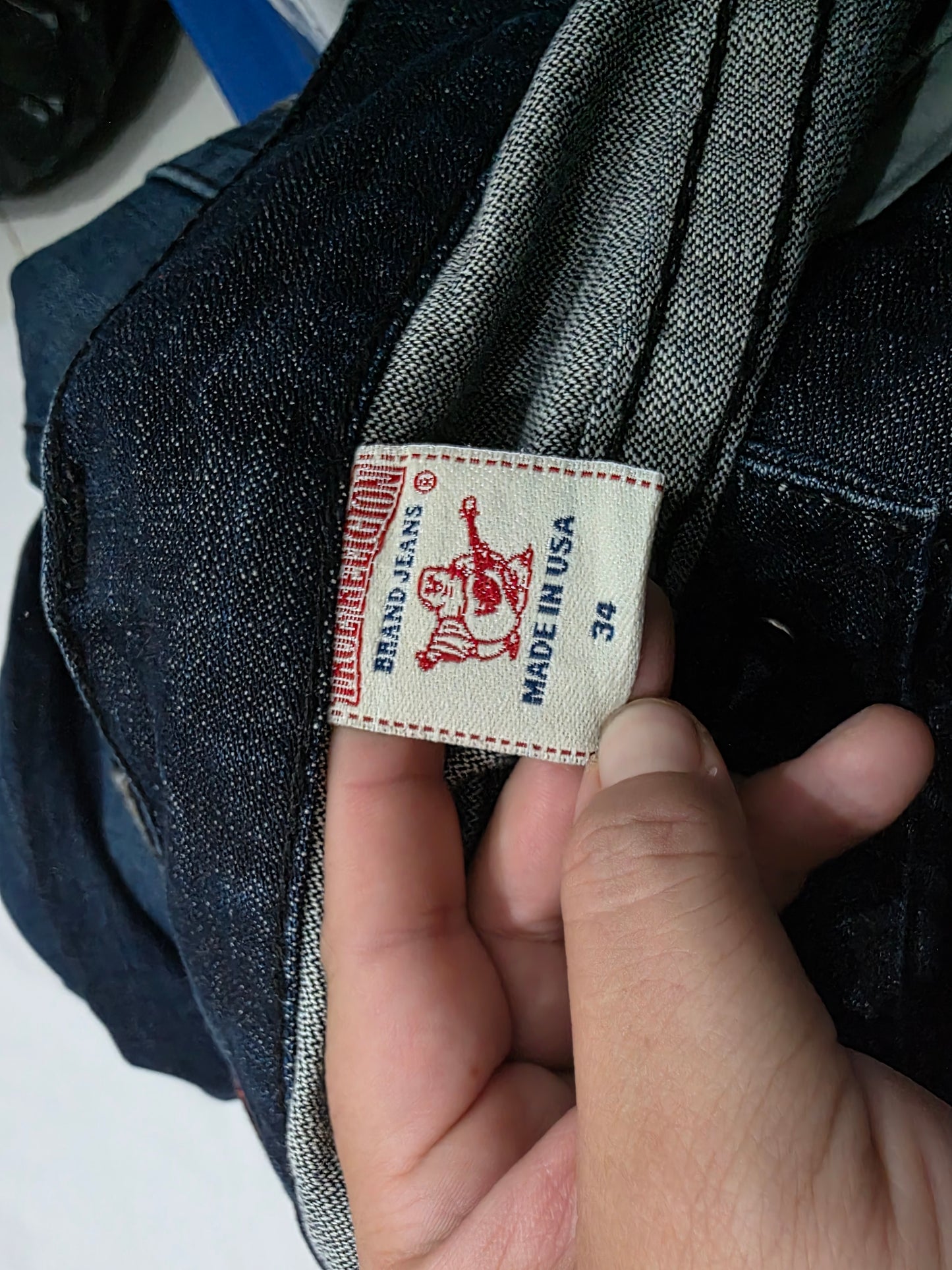 Pantalon Rainbow Ricky True Religion 34 Azul (Usado)