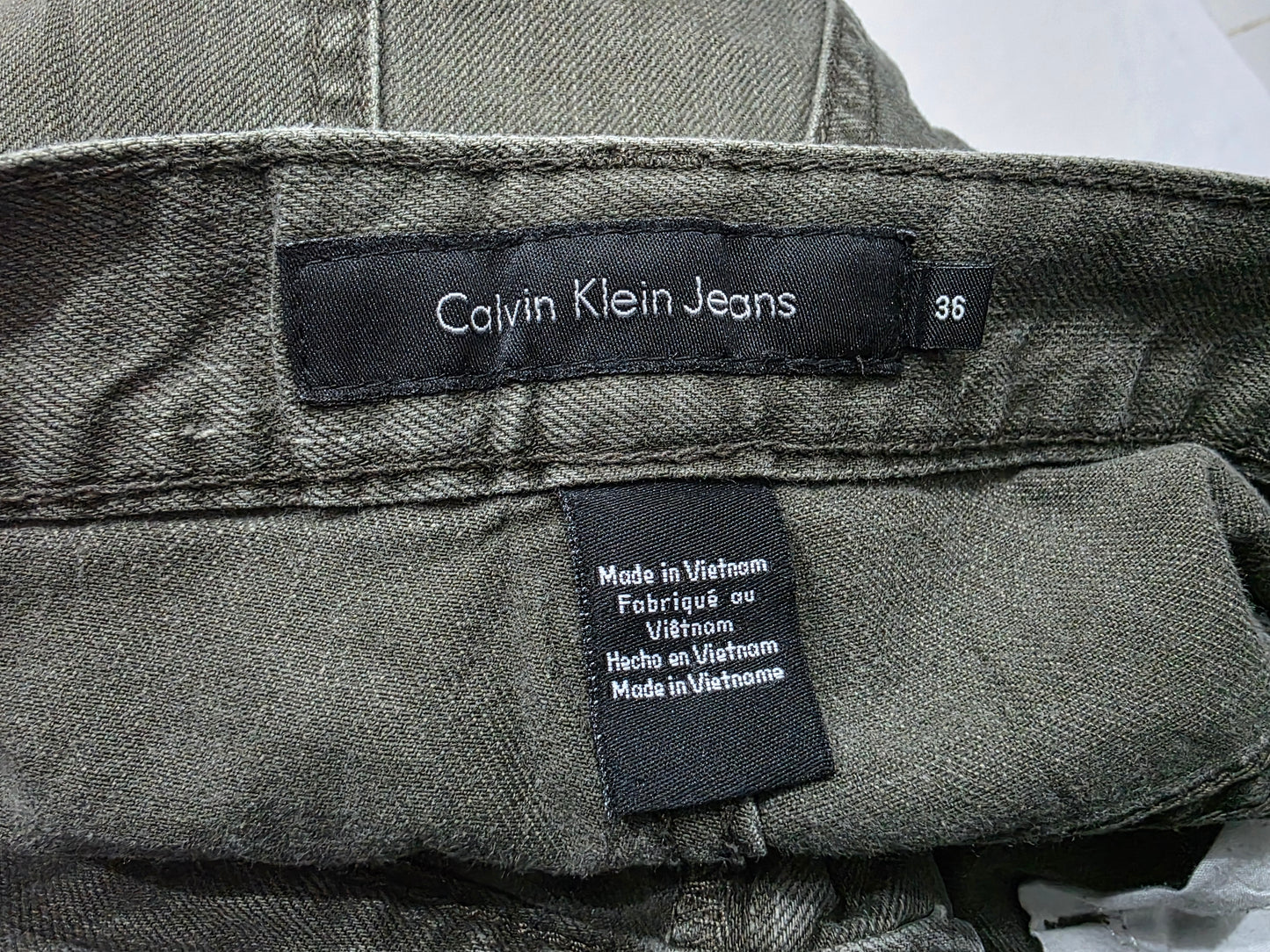 Pantalon Calvin Klein 36 Verde (Usado)