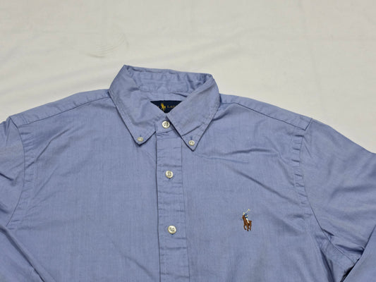 Camisa Slimfit Ralph Lauren Chico S Azul Pony Colores (Usado)