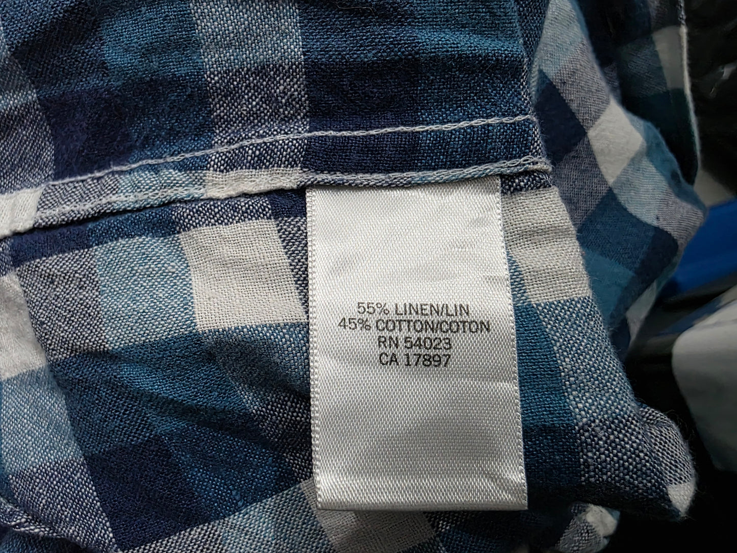 Camisa Banana Republic Mediana M Cuadro Azul Y Blanco (Usado)