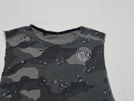 Playera Sin Mangas Gymshark Chico S Gris Camofllajeada (Usado)