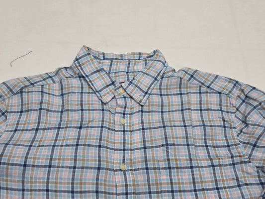 Camisa Lino Vineyard Vines Grande L Azul Rosa (Usado)