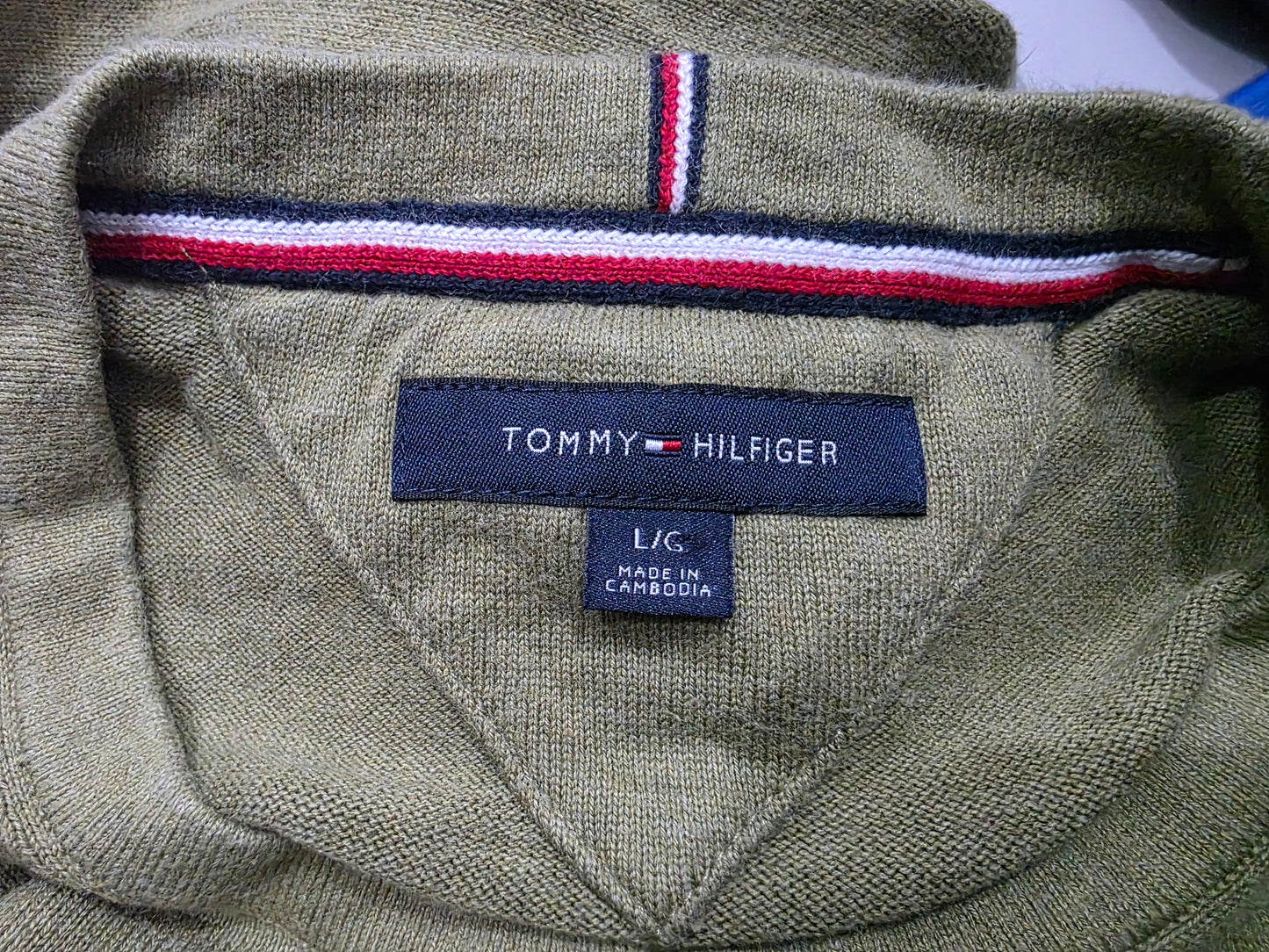 Sueter Tommy Hilfiger Grande L Verde Cuello Redondo (Usado)