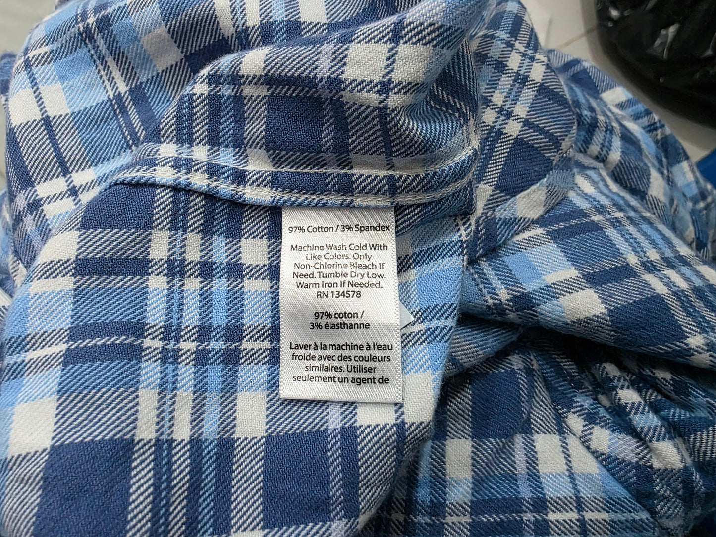 Camisa Vineyard Vines Chico S Classic Fit Azul Cuadro (Usado)
