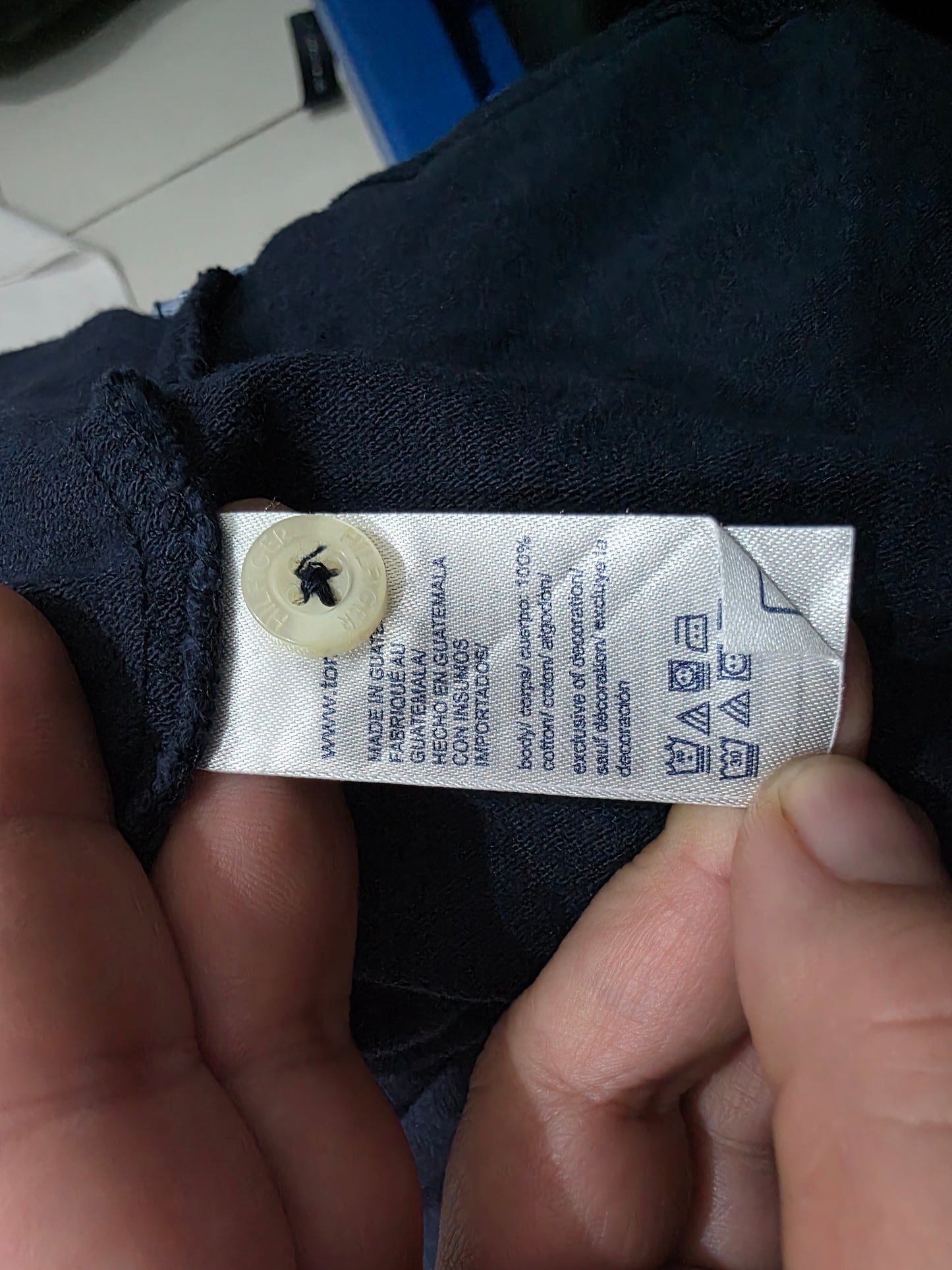 Playera Polo Tommy Hilfiger Mediana M Custom Fit Azul (Usado)