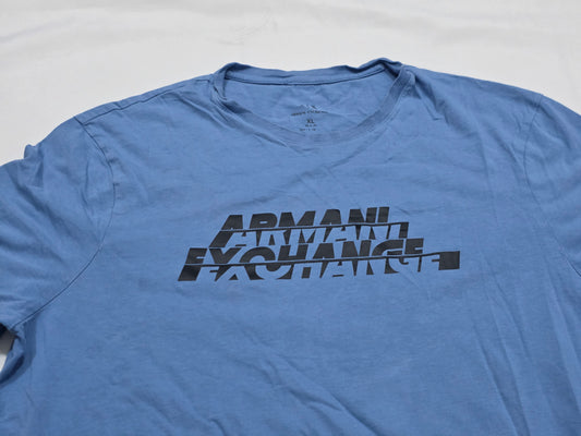 Playera Armani Exchange Xgrande Xl Regular Fit Azul (Usado)