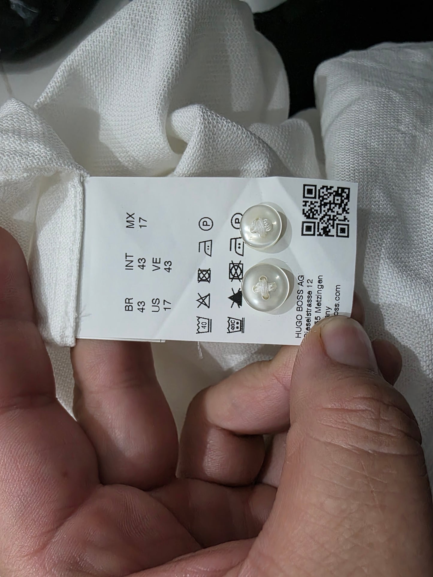 Camisa Boss Xgrande Xl 17 Slimfit Crema (Usado)