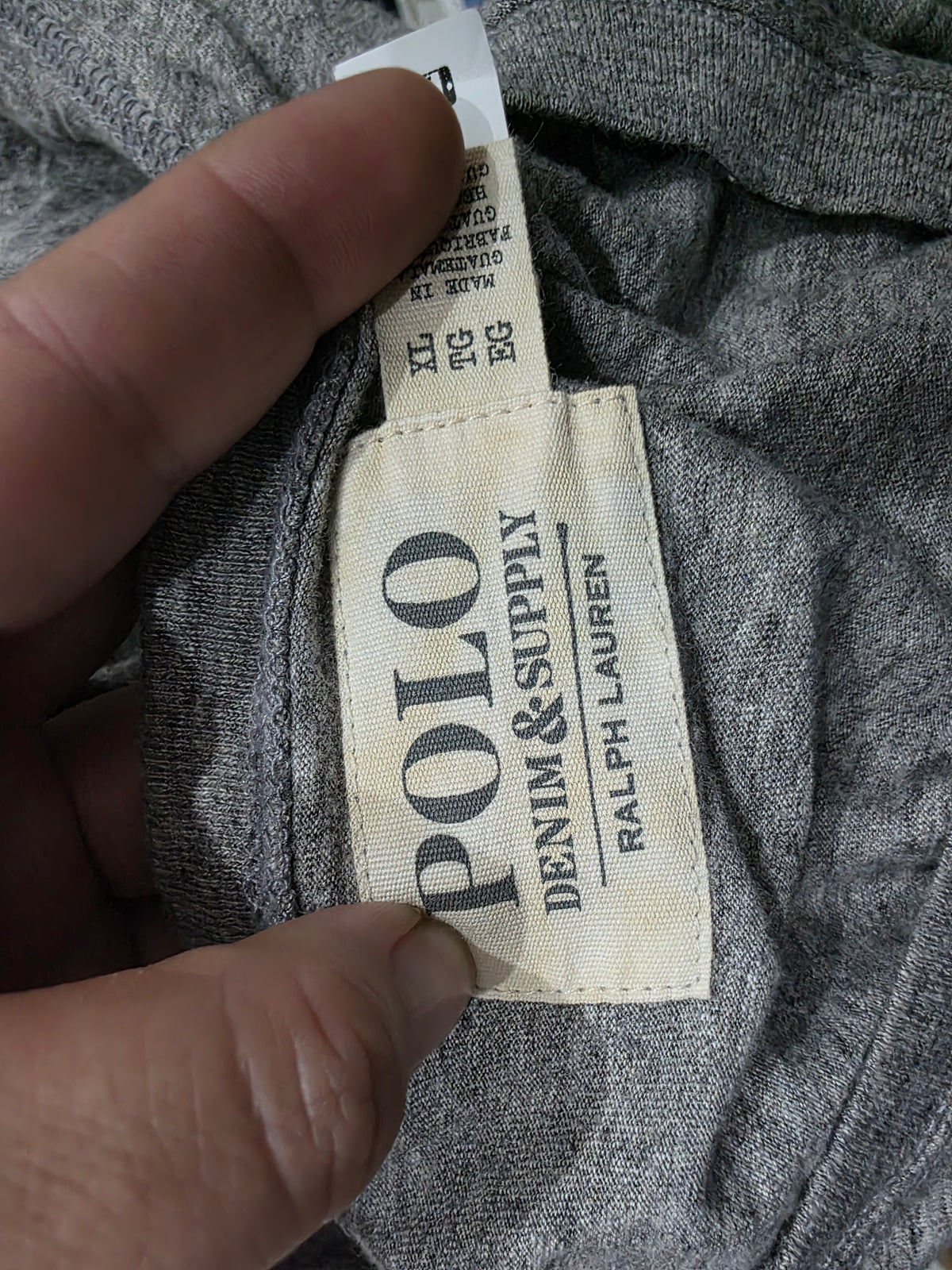Playera Ralph Lauren Xgrande Xl Gris Pony Azul 3 Botones (Usado)