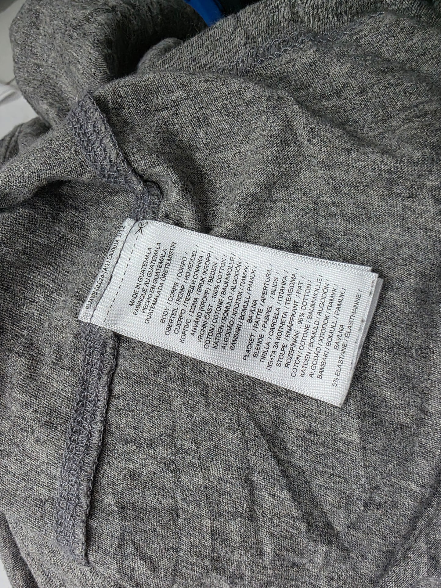 Playera Ralph Lauren Xgrande Xl Gris Pony Azul 3 Botones (Usado)