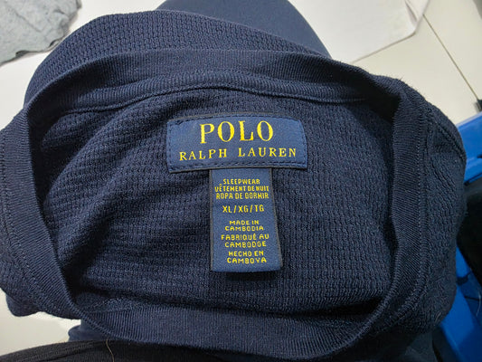 Playera Ralph Lauren Bear Xgrande Xl Azul Manga Larga Osito (Usado)