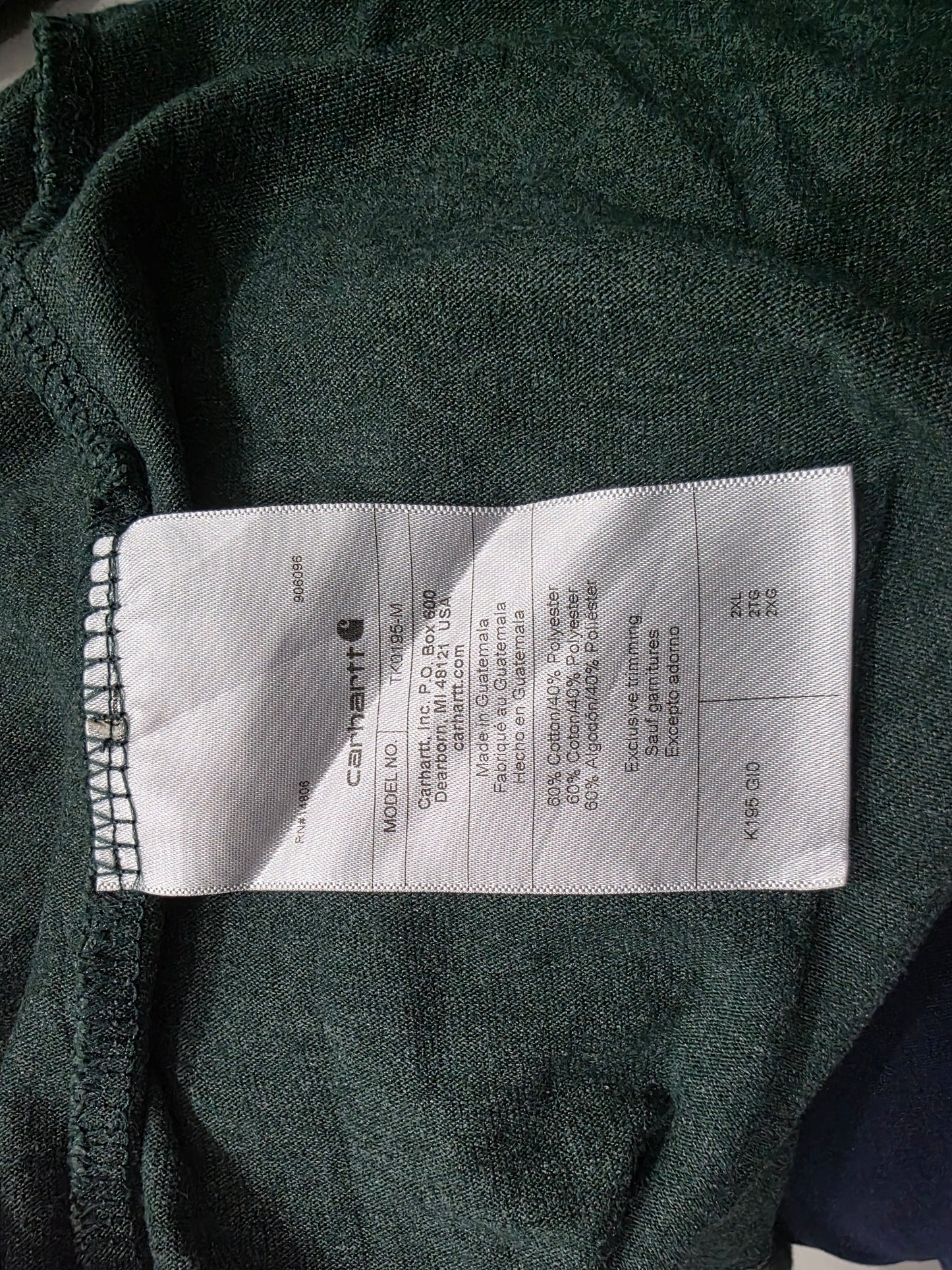 Playera Carhartt 2xl Loose Fit Verde (Usado)