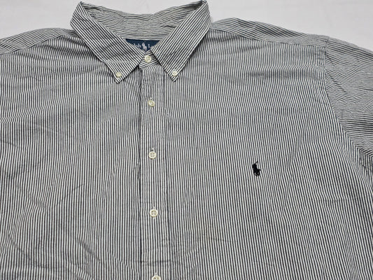 Camisa Manga Corta Ralph Lauren 3xb Big Classic Fit Lineas (Usado)