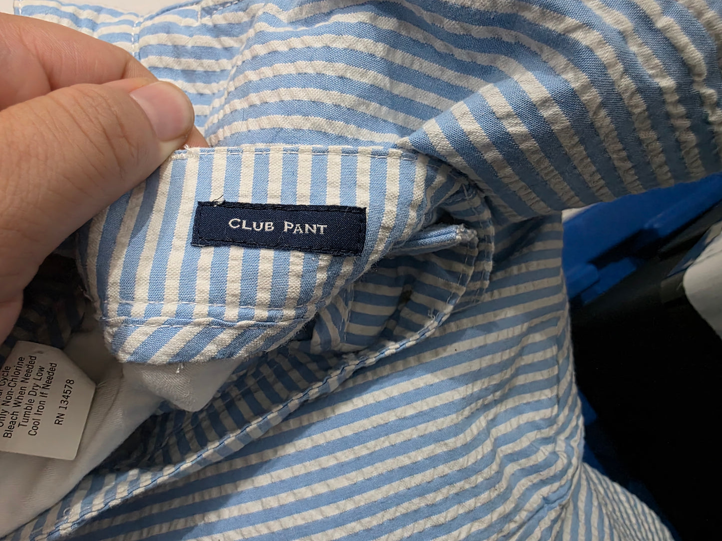 Pantalon Vineyard Vines 36x32 Club Pant Azul Claro Lineas (Usado)