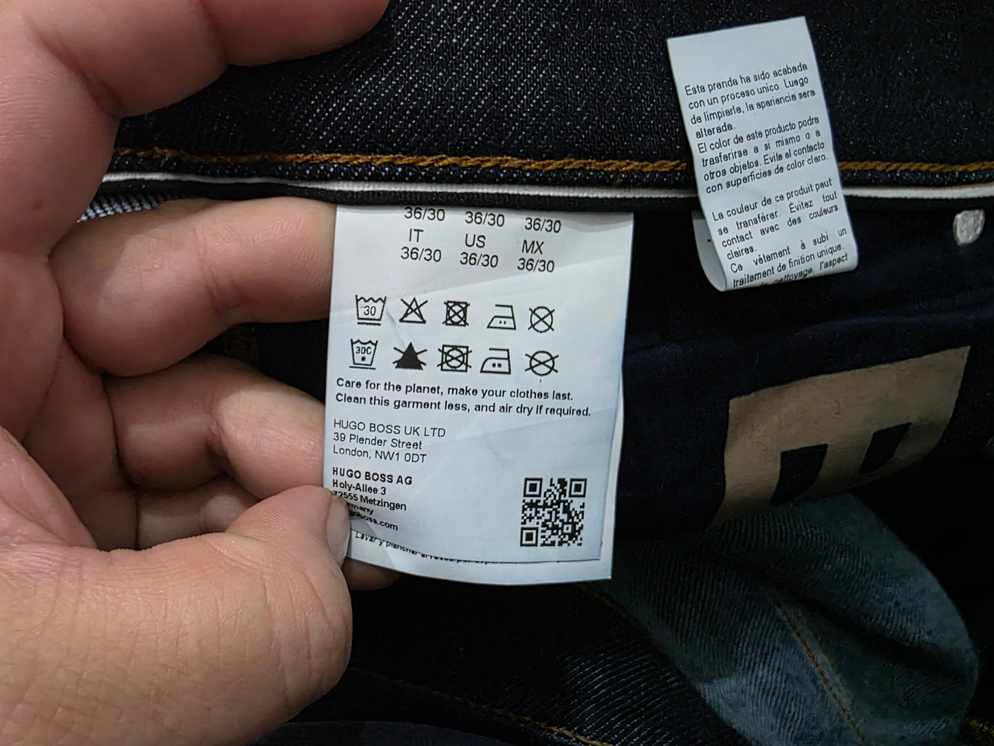 Pantalon Hugo Boss Delaware Slimfit 36x30 Azul (Usado)