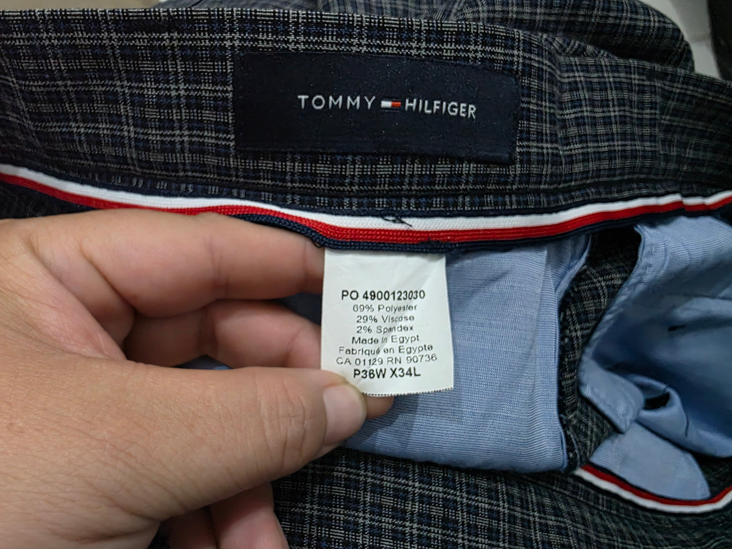 Pantalon Tommy Hilfiger 36x34 Flex Azul (Usado)