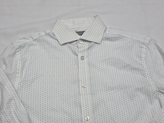 Camisa Michael Kors Mediana M Slimfit Stretch Blaco Figuras (Usado)
