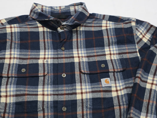 Camisa Gruesa Carhartt Grande L Lossefit Azul Cuadros (Usado)