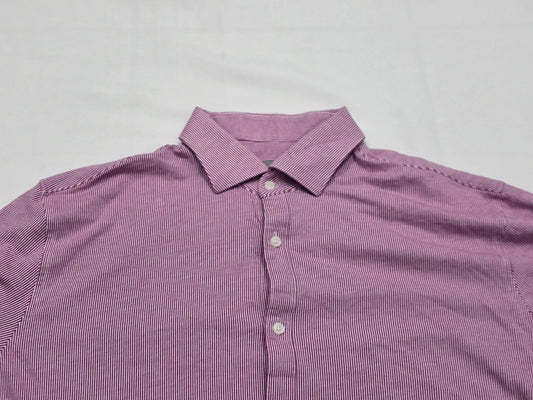 Camisa Michael Kors Grande L Slimfit Rosa Lineas (Usado)