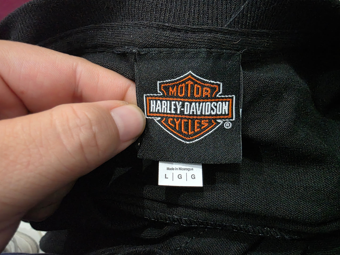 Playera Harley Davidson Grande L Negro (Usado)