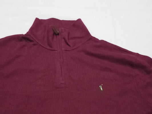Sueter Ralph Lauren Xgrande Xl Vino Pony Colores Cierre Cort (Usado)