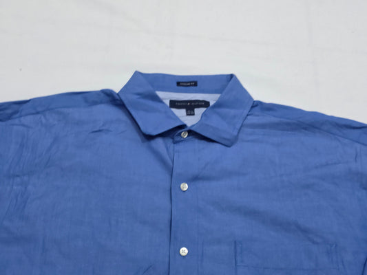 Camisa Tommy Hilfiger Xgrande Xl Azul Regular Fit (Usado)