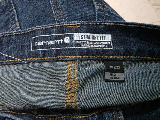 Pantalon Recto Carhartt 30x32 Azul Straightfit