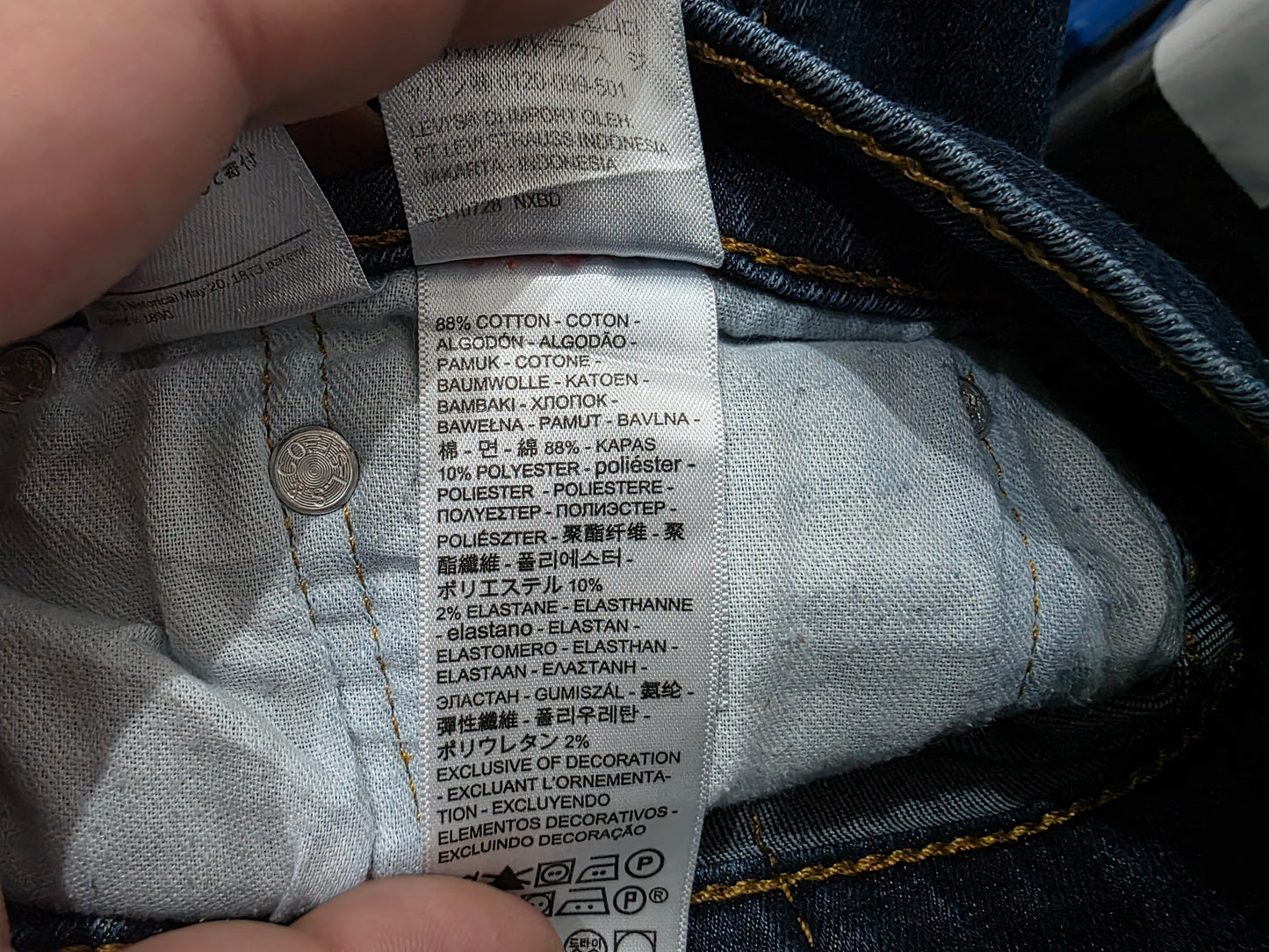 Pantalon Skinny Levis 512 32x30 Azul Marino