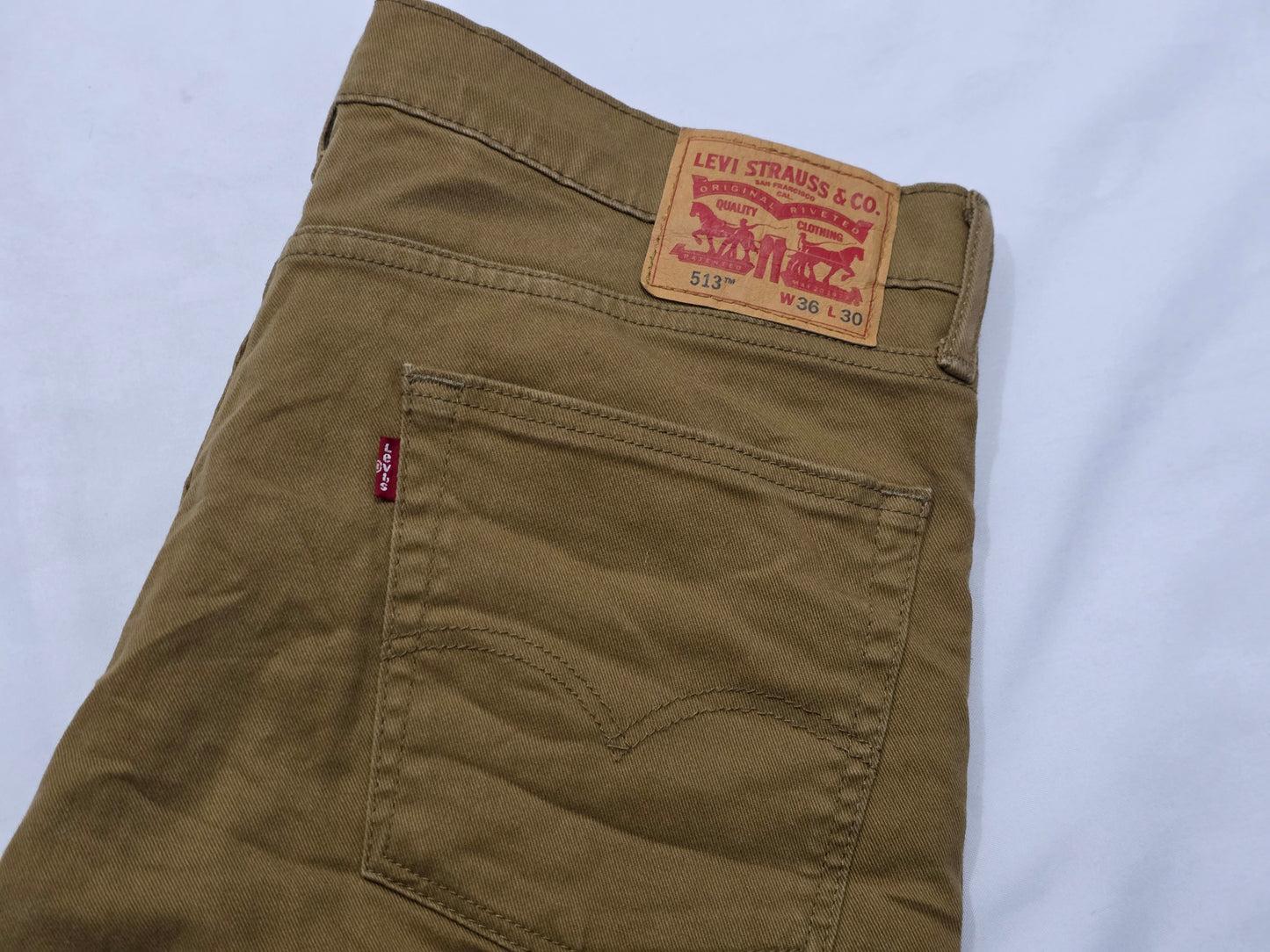 Pantalon Recto Levis 513 35x30 Cafe
